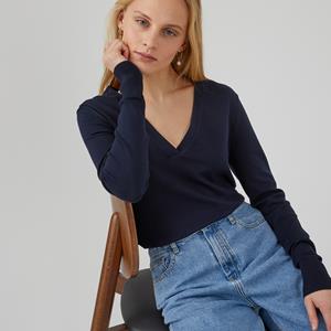 LA REDOUTE COLLECTIONS Basic trui, V-hals