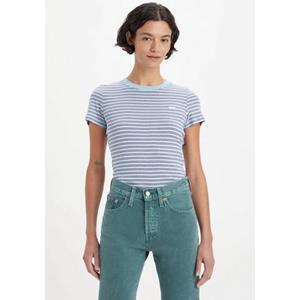 Levi's T-shirt TEES SS RIB BABY TEE met klein logoborduursel