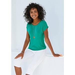 Vivance T-Shirt, (2er-Pack), mit elastischem Saumabschluss