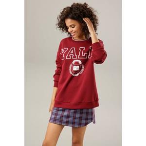 Aniston CASUAL Sweatshirt, mit "YALE"-Schriftzug und Druck im Vorderteil - NEUE KOLLEKTION