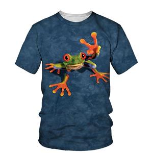 ETST 07 Summer  3D Funny Tree Frog Graphic T shirts For Men Fashion Casual Animal Print T Shirt Personality Interesting Trend T-shirt