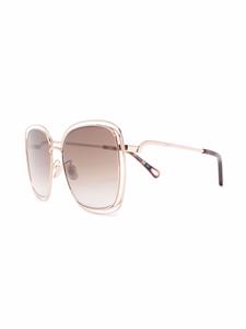 Chloé Eyewear Zonnebril met oversized montuur - Metallic