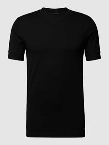 Drykorn T-shirt met geribde ronde hals, model 'ANTON'