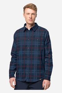 Jack Wolfskin Cabin View Shirt Men Flanellen overhemd Heren L blue night b