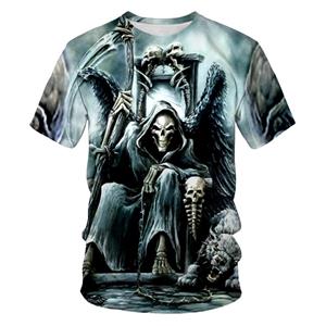 Mimansp Death Note schedel schedel T-shirt mannen 's shirt ronde hals t-shirt korte mouw 3d geprinte mannen 's anime t-shirt oversized
