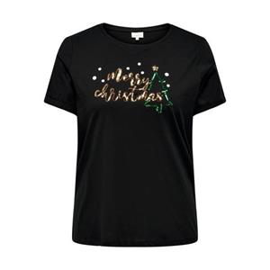 ONLY CARMAKOMA Kurzarmshirt "CARKITI LIFE STAR S/S O-NECK TEE X-MAS"