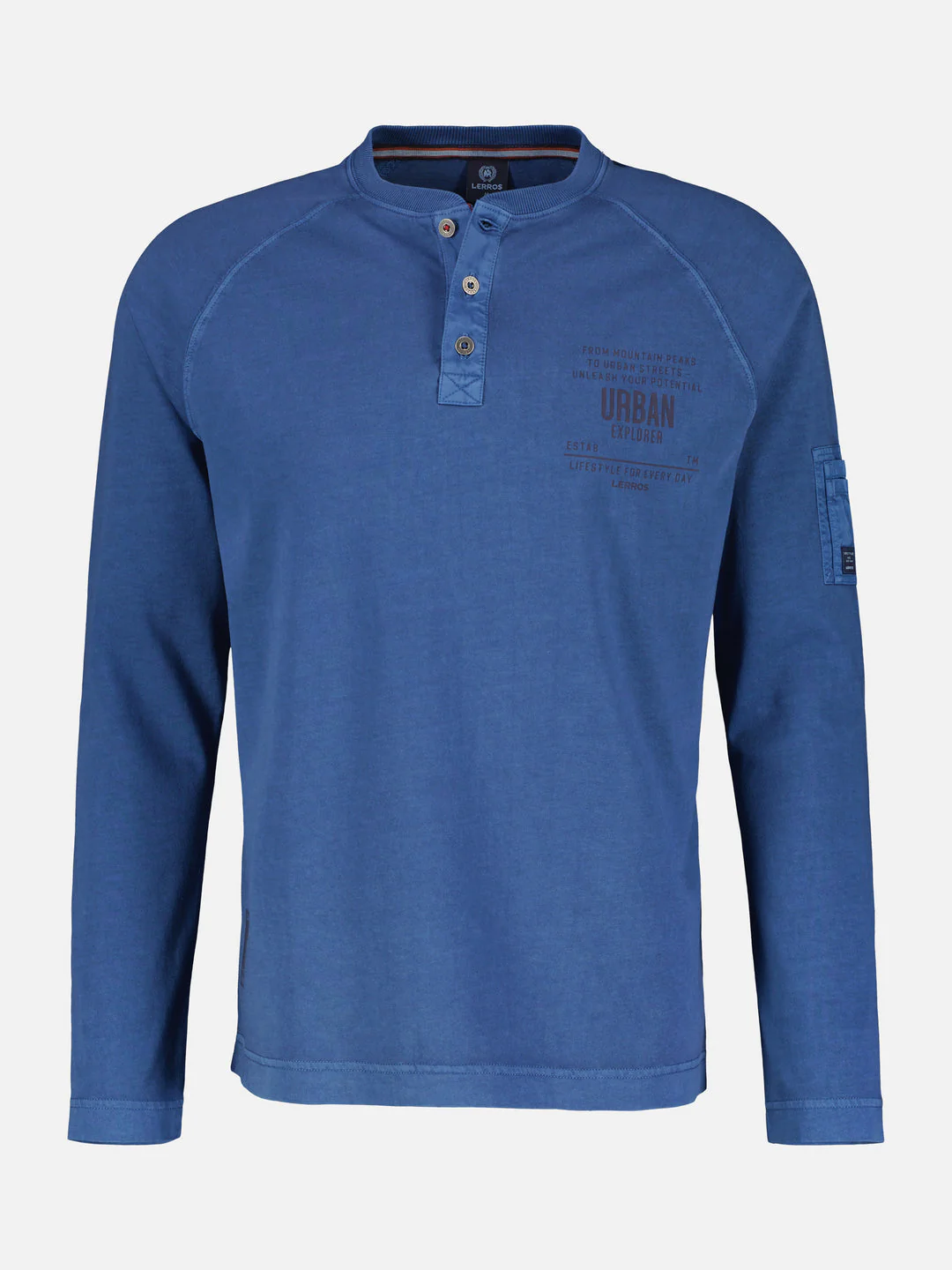 Lerros Henleyshirt met serafino-kraag