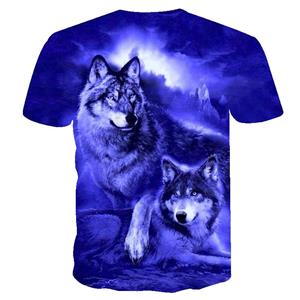 7Women stuff 3D Printing Wolf T-shirts Fashion Men Short Sleeve Tees Women Streetwear Mens Coats T shirts