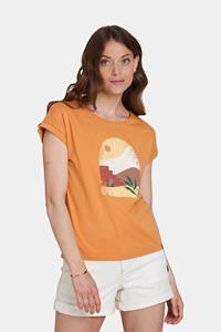 Tranquillo  Women's T-Shirt aus Biobaumwolle Print, oranje