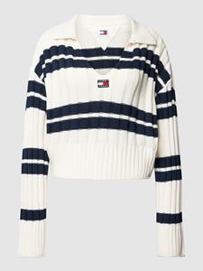 Tommy Jeans Gebreide pullover met platte kraag