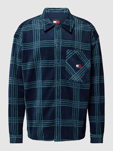 Tommy Jeans Overshirt van fleece met ruitmotief