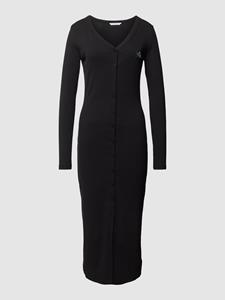 Calvin Klein Jeans Jerseykleid "LABEL LONG SLEEVE RIB DRESS"
