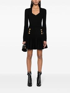 Balmain Ribgebreide jurk - Zwart