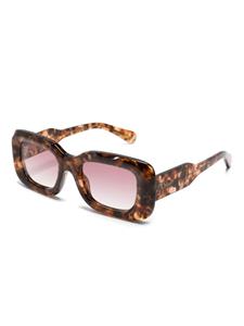 Chloé Eyewear Gayia zonnebril met rechthoekig montuur - Bruin