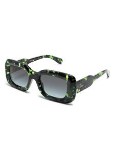 Chloé Eyewear Gayia zonnebril met rechthoekig montuur - Groen