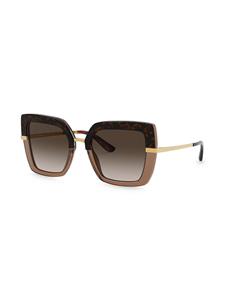 Dolce & Gabbana Eyewear Zonnebril met vierkant montuur - Bruin