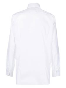 Barba Overhemd met uitgesneden kraag - Wit