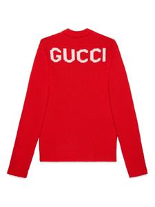 Gucci Trui met intarsia logo - Rood