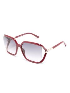 TOM FORD Eyewear Zonnebril met oversized montuur - Rood