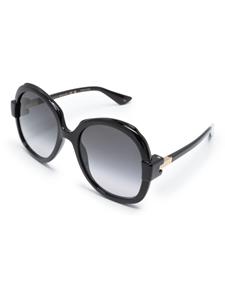 Gucci Eyewear Zonnebril met oversized montuur - Zwart