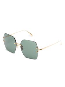 Linda Farrow Carina zonnebril met oversized montuur - Goud