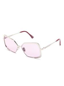 Marni Eyewear Silver Unila zonnebril met oversized montuur - Zilver