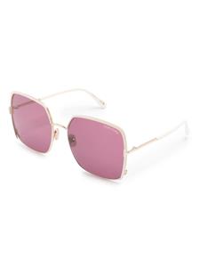 TOM FORD Eyewear Zonnebril met vierkant montuur - Beige