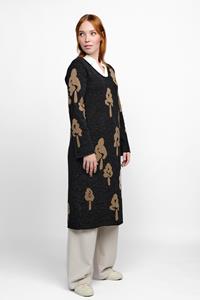 Alpa WOODLAND knit dress, dark grey - brown