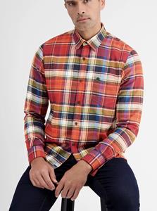 LERROS Langarmhemd "LERROS Flannelhemd in kerniger Twillqualität"