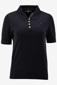 Tommy Hilfiger Trui met polokraag BUTTON POLO SS TOP in zachte fijntricotkwaliteit