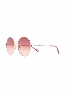 Chloé Eyewear Zonnebril met rond montuur - Goud