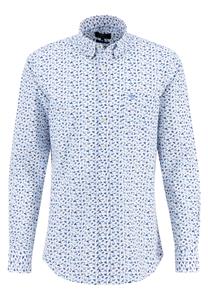 Fynch Hatton  Overhemd met Print Blue Birds - XL - Heren