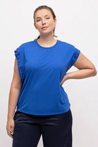 Ulla Popken Longtop T-Shirt Schriftdruck antibakteriell Rundhals