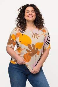 Studio Untold Rundhalsshirt T-Shirt oversized Rücken Print Rundhals Halbarm