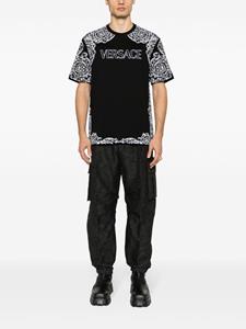 Versace Barocco-motif logo-print cotton T-shirt - Zwart