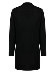 Malo fine-knit open-front cardi-coat - Zwart