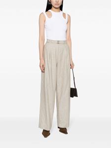 REMAIN belted wide-leg trousers - Beige