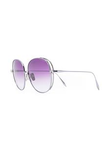 Dita Eyewear Zonnebril met oversized rond montuur - Zilver