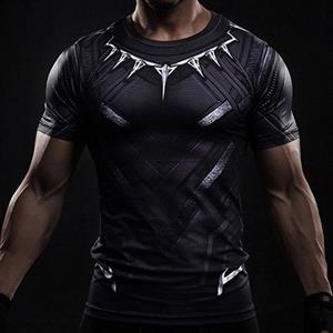 Rocacorp Mens Training Compression Shirt 3D Printed T-shirts Running Tights Short Sleeve Sportswear Workout Clothes