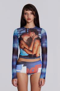 Jaded London Ibiza Kiss Mesh Long Sleeve