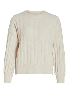 Vila Strickpullover VITYCIA L/S O-NECK KNIT TOP/SU - 14088052 6330 in Natur