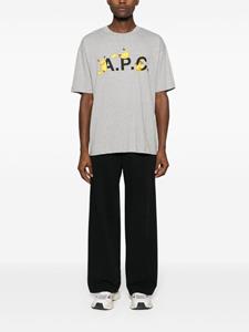 APC x Pokémon logo-print cotton T-shirt - Grijs