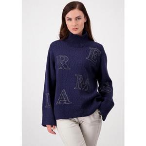 Monari Rundhalspullover "Pullover Schmuckbuchstaben"