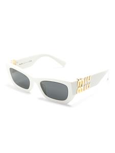 Miu Miu Eyewear Zonnebril met logoplakkaat - Wit