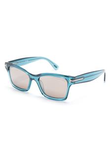 TOM FORD Eyewear Zonnebril met rechthoekig montuur - Blauw