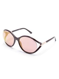 TOM FORD Eyewear Zonnebril met oversized montuur - Rood