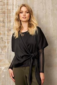 IN FRONT MANDY BLOUSE 15879 999 (Black 999)