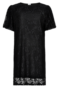 IN FRONT GINA LACE BALLOON SLEEVE DRESS 14116 999 (Black 999)