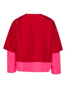 Sunnei layered double-sleeve T-shirt - Rood