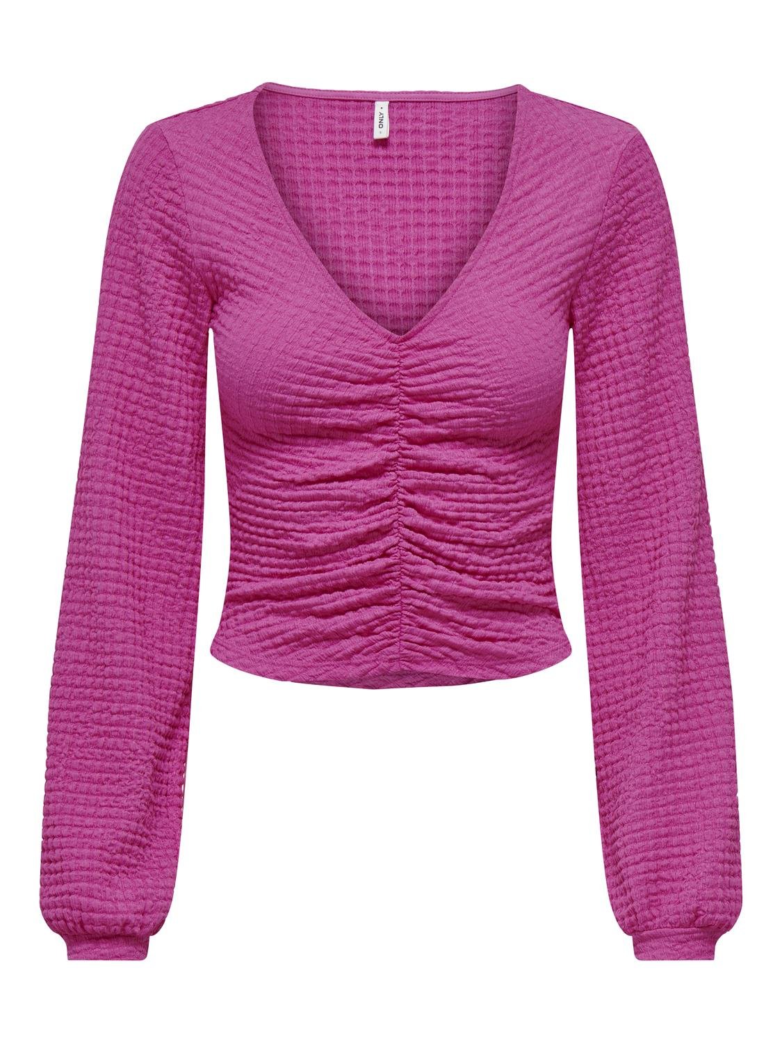 Only Onlmai l/s ruching top cc jrs